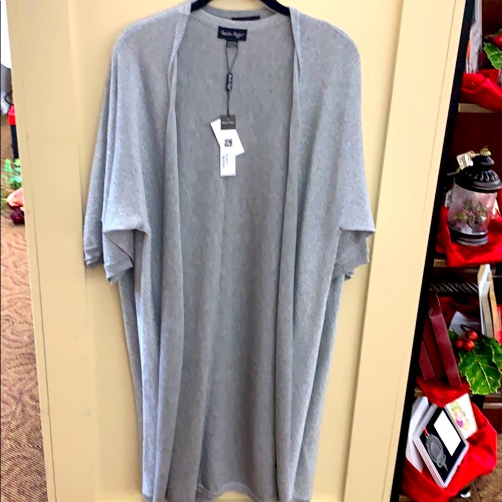 Long short sleeve cardigan